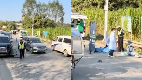 广西平南-鬼火少年玩翘头-出车祸当场死亡-车子都碎成渣鬼火一响爹妈白养